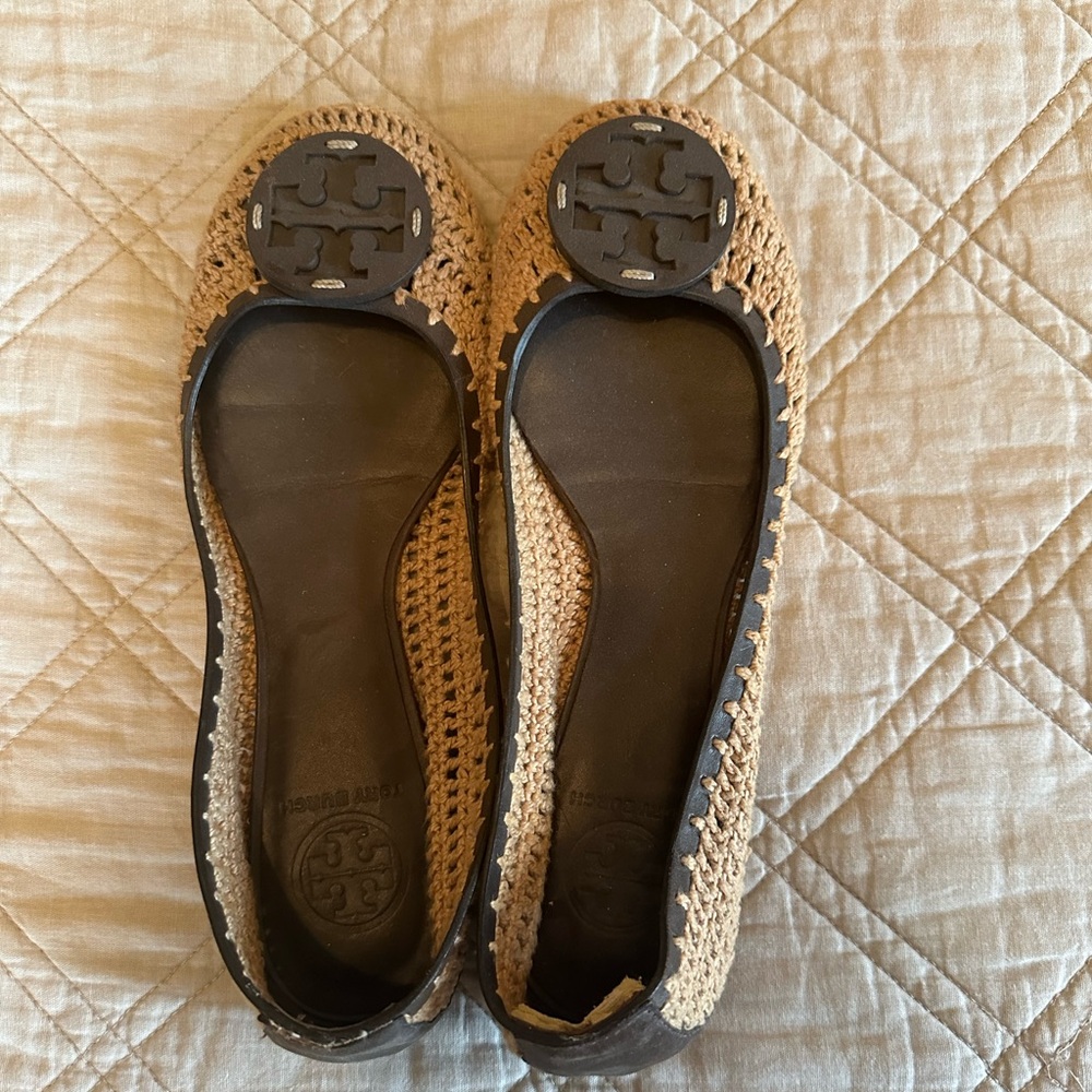 Tory Burch Brown and Tan Flats